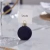 Navy Flocked Bauble Place Card Holders (6pk)