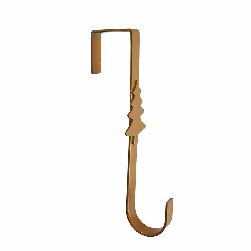 Gold Metal Christmas Tree Wreath Hanger - 30cm - Image 3