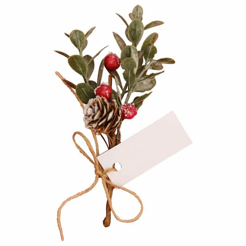 Red Berry Sprig Place Card Holders - 15cm (6pk) - Image 3