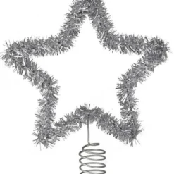 Silver Tinsel Tree Topper