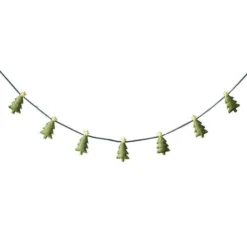 Green Felt Trees Bunting