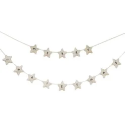 White Felt Merry Christmas Stars Bunting