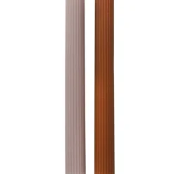Neutral Ribbed Candles (2pk)