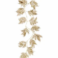 Gold Glitter Asparagus Fern Garland - 1.8m