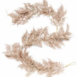 Champagne Glitter Asparagus Fern Garland - 1.8m