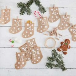 Hessian Stockings Advent Calendar (24pk)