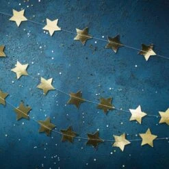 Gold Foiled Star Paper Garland - 5m