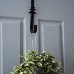 Black Metal Wreath Hanger - 29cm