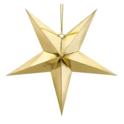 Hanging Gold Paper Star - 70cm