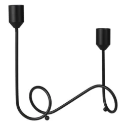 Black Swirl Candle Holder
