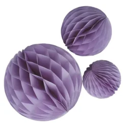 Lillac Paper Honeycomb Hanging Decorations (3pk)