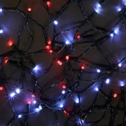 200 Red And White Outdoor LED Lights - Battery Operated
