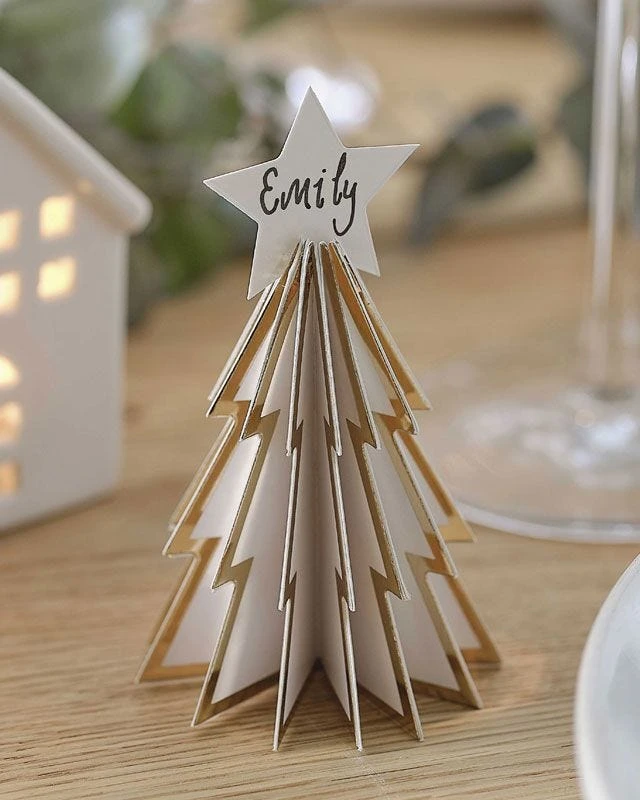 White Honeycomb Tree Place Card Holder - Image 2