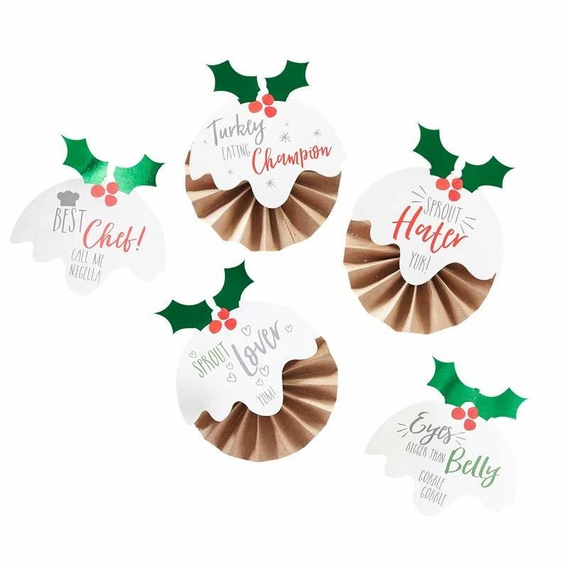 Novelty Christmas Day Badges - 8cm (6pk) - Image 2