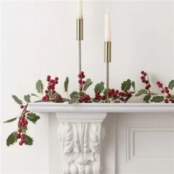 Berries And Holly Foliage Garland - 1.8m