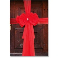 Large Red Door Bow