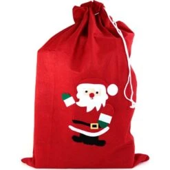 Red Fleece Christmas Santa Sack - 90cm