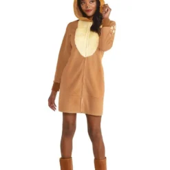 Reindeer Dress With Hood - Adult Costume