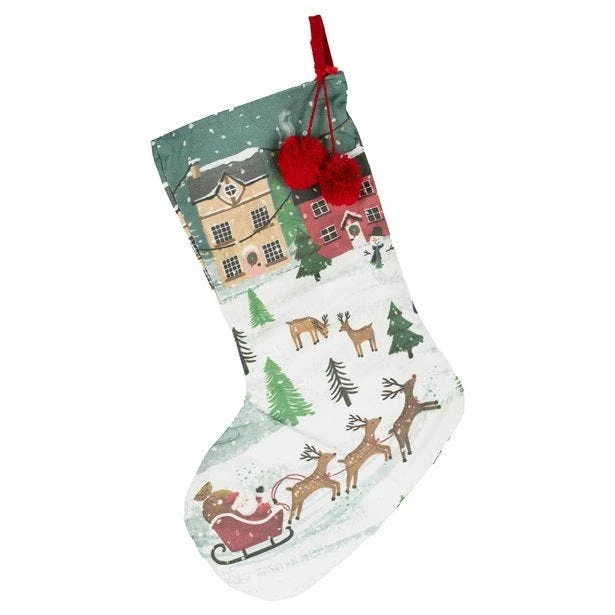 Christmas Scene Stocking - 45cm - Image 2