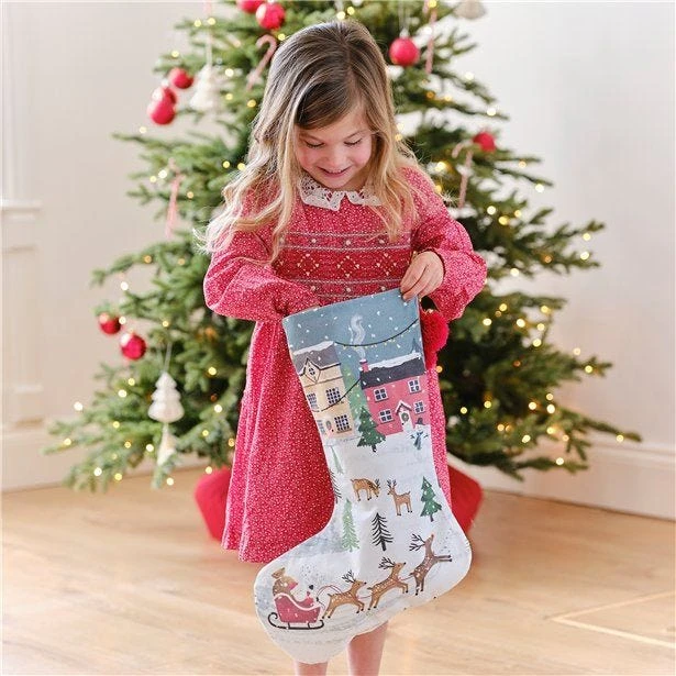 Christmas Scene Stocking - 45cm - Image 3