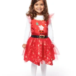 Peppa Pig Christmas Dress - Toddler And Child Costume