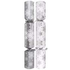 Silver And White Crackers - 30cm (10pk)