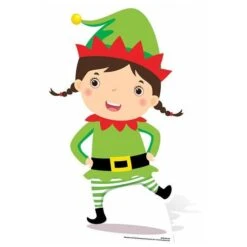 Christmas Elf Cardboard Cutout - 82cm X 52cm