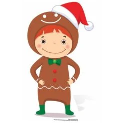 Gingerbread Boy Cardboard Cutout - 83cm X 49cm
