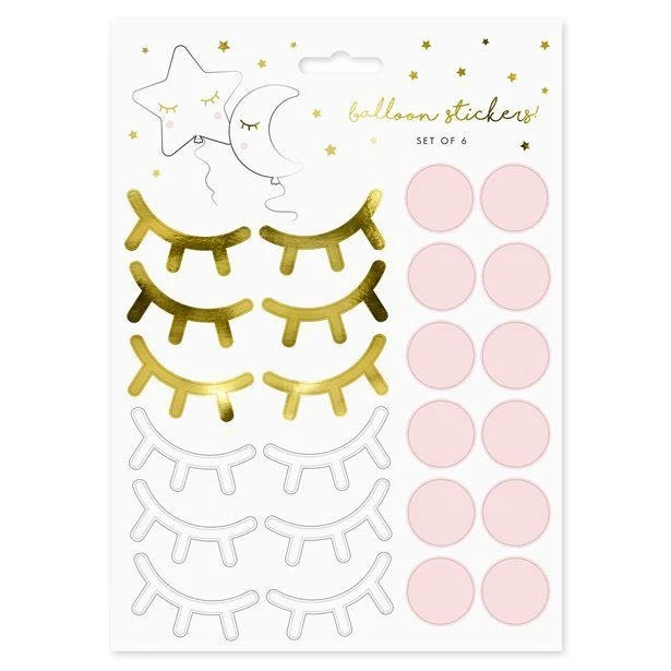Lashes Cute Face Sticker Sheets (10pk) - Image 2