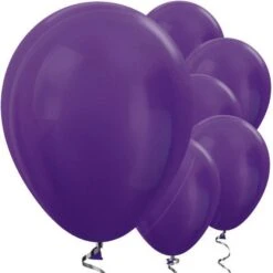 Violet Metallic Balloons - 12" Latex Balloons (50pk)