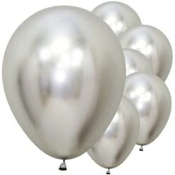 Reflex Silver Balloons - 18" Latex (15pk)