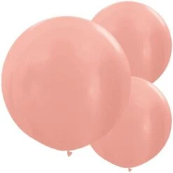 Metallic Rose Gold Balloons - 24" Latex (3pk)
