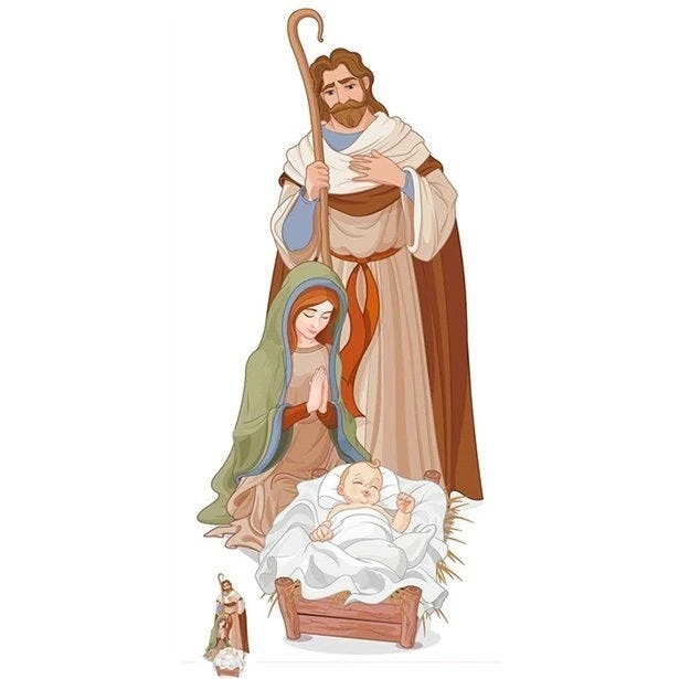 Nativity Scene Cardboard Cutout - 183cm X 88cm
