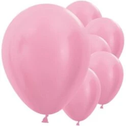 Satin Pink Sempertex Latex Balloons - 12" (50pk)