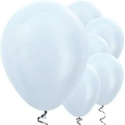 White Satin Balloons - 12" Latex (50pk)