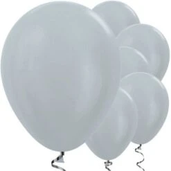 Satin Silver Balloons - 12" Latex (25pk)