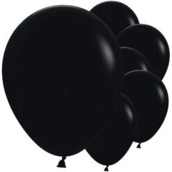 Fashion Black Sempertex Latex Balloons - 18" (25pk)