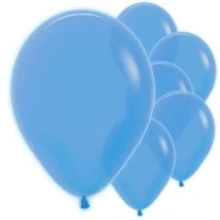 Neon Blue Balloons - 12" Latex (50pk)