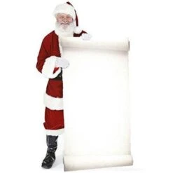 Life Size Santa With Large Sign Cardboard Cutout - 180cm