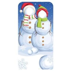 Snowmen Stand-In Cardboard Cutout - 186cm X 96cm