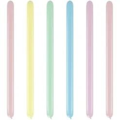 Pastel Matte Assorted Modelling Balloons - 260 Latex (100pk)