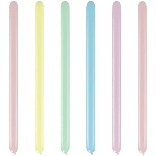 Pastel Matte Assorted Modelling Balloons - 260 Latex (100pk)