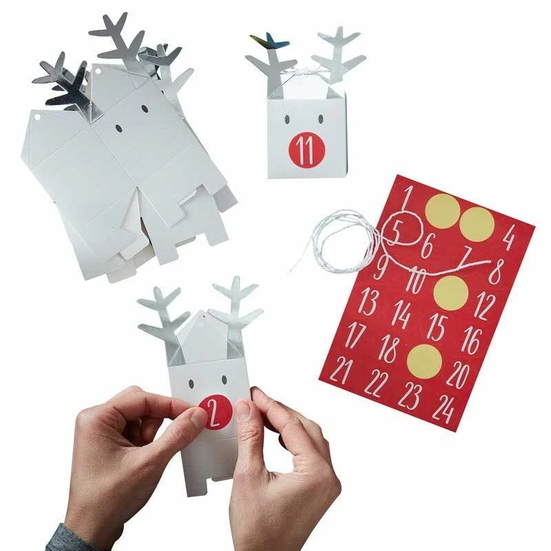 Reindeer Christmas Advent Calendar Boxes (24pk) - Image 2