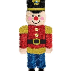 3D Tinsel Nutcracker Decoration - 37cm