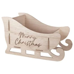 Wooden Sleigh Present Holder