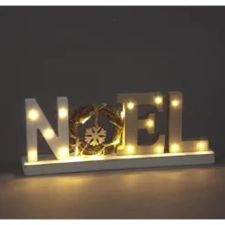 Wooden Noel LED Sign - 12cm
